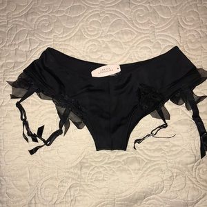 Brand new Victoria's Secret black garter underwear